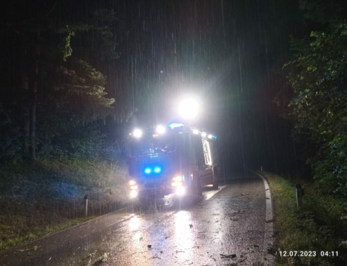 Einsatz Sturmschaden Baum über Straße am, 12.07.2023